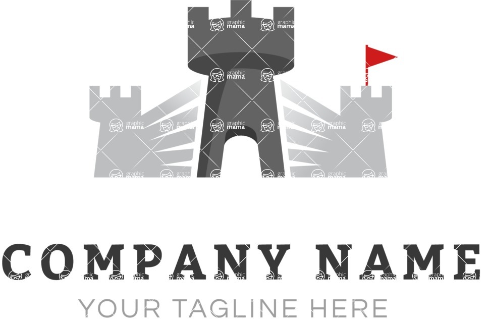 Business Logo Templates - vector graphics in a pack from GraphicMama - Creative Modern Castle Logo Design